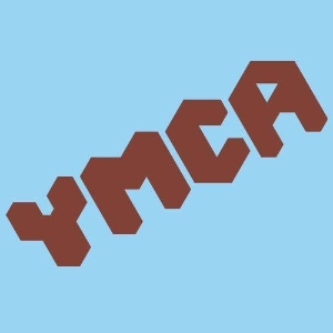YMCA written in blue background
