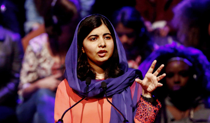 Photo of Malala speaking