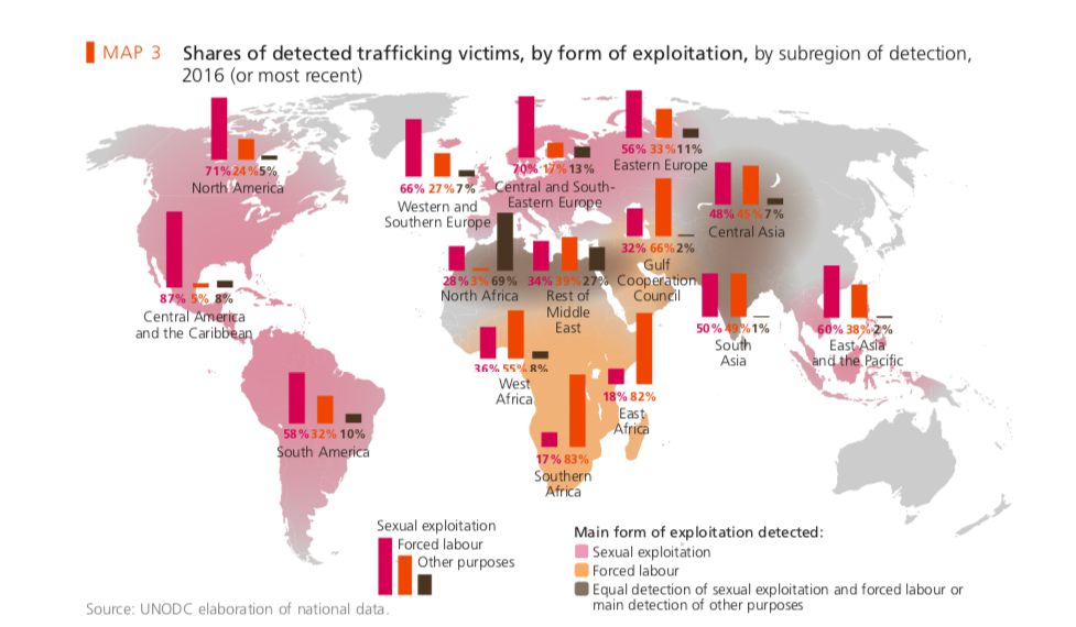 human trafficking map flow