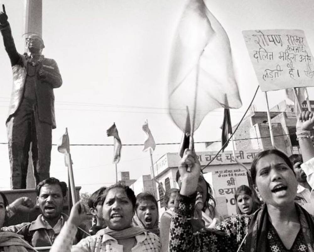 Dalit women at protest