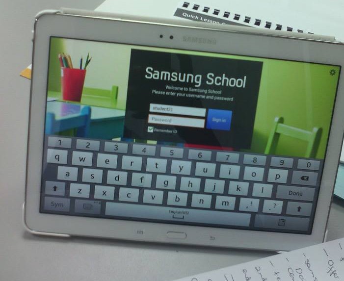Samsung Galaxy Tablet used for Samsung School Pilot Project in Trinidad and Toabgo