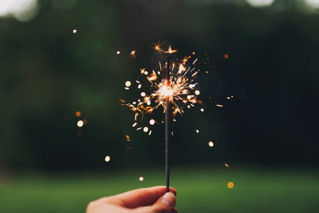 Bursting firecrackers in Diwali