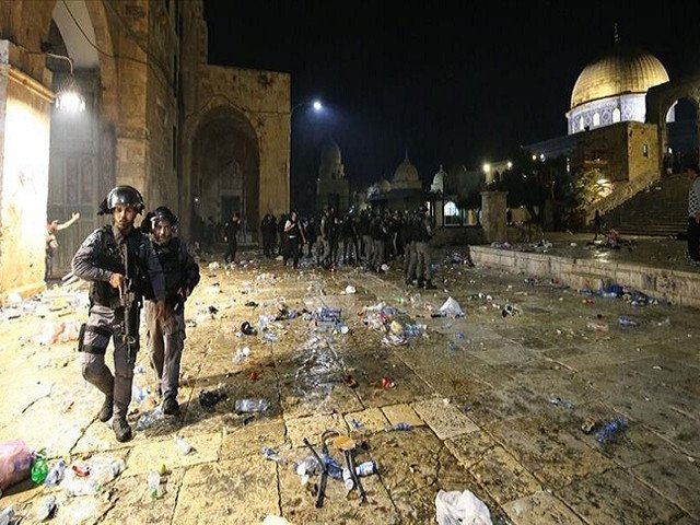 Israeli Police attacked Al-Aqsa Mosque and dispersed Protestors