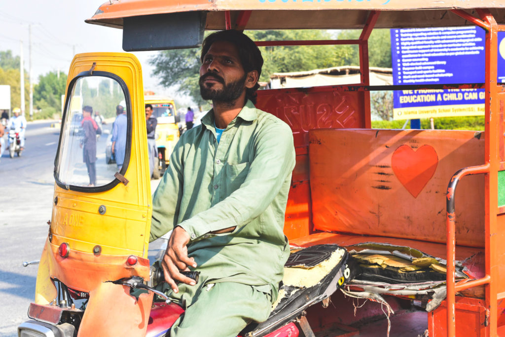 Image of a Chand-Gari driver in Bahawalpur, a major element of its public transport 