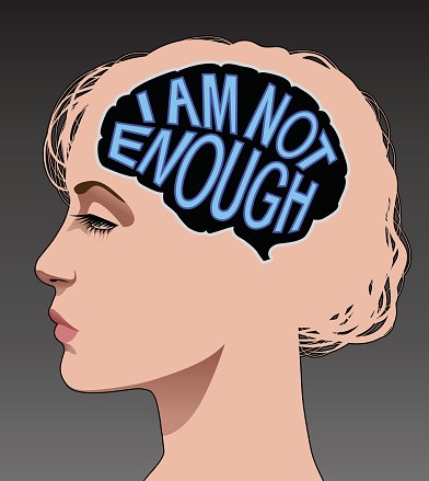 Woman thinking she is not enough