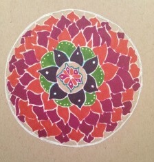 An illustration of a coloured doodle.