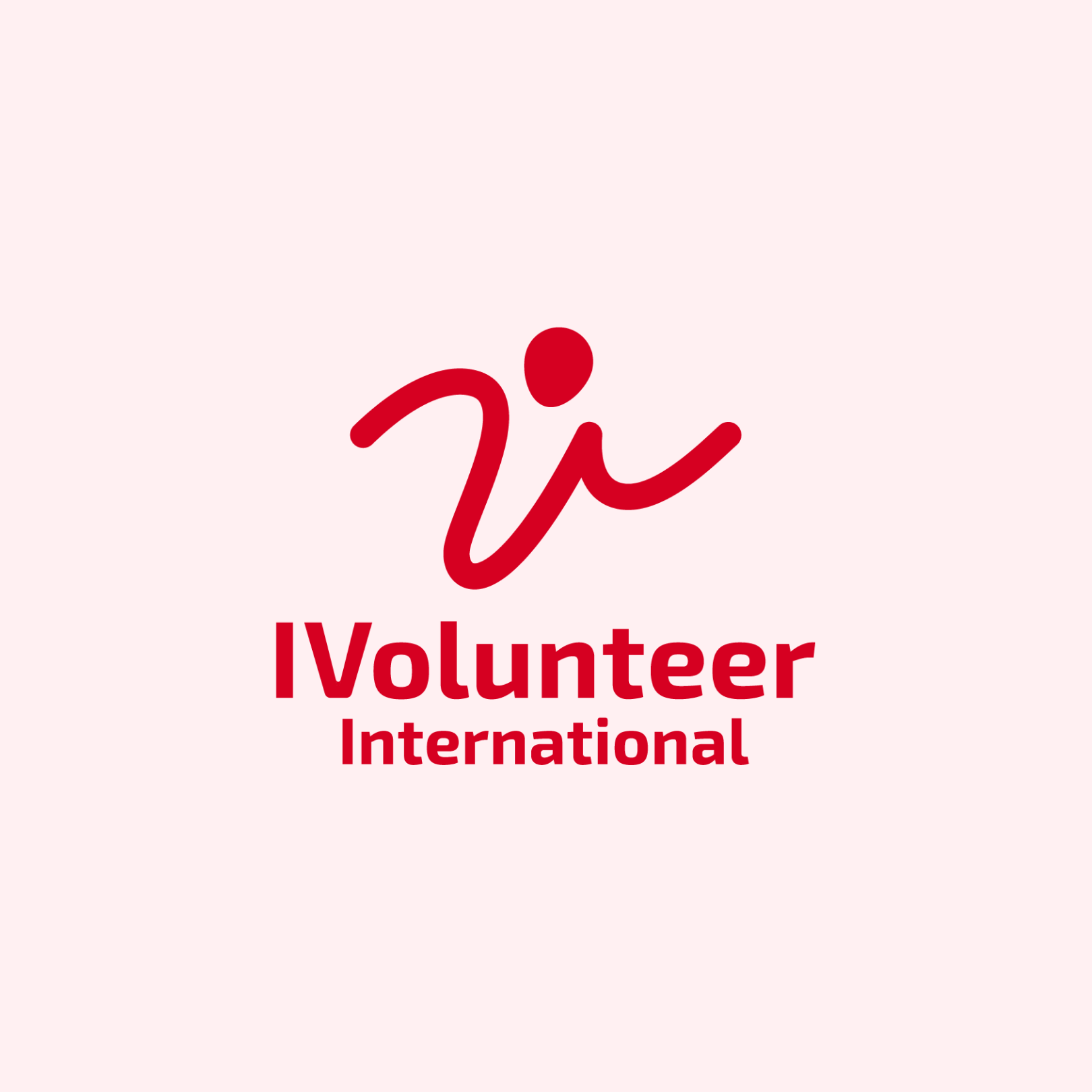 IVolunteer International logo in pink background